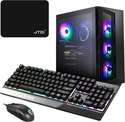 MSI Aegis RS Gaming Desktop PC, Core i7-10700KF 8-Core, NVIDIA GeForce RTX 3080 10GB (32GB DDR4 RAM | 1TB PCIe SSD | 2TB HDD) Windows 10 Home Gamer PC Computer Bundle W/JTD Mouse Pad in Saudi Arabia