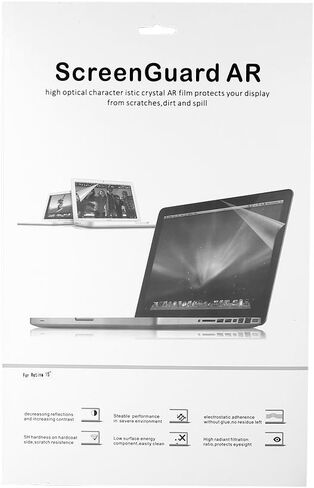 واقي شاشة كريستال رفيع للغاية مقاس 15.4 بوصة من Ciciglow، لجهاز Mac PC، شاشة فيلم شفافة رفيعة للغاية مع طبقة امتصاص تلقائية 35.1 × 23 سم / 13.82 × 9 بوصة in Saudi Arabia