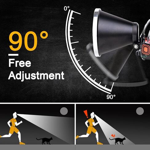 مصباح أمامي قابل لإعادة الشحن، مصباح أمامي فائق السطوع 100000 لومن، مصابيح أمامية LED قوية للبالغين، وضعان لمصابيح الرأس للتخييم في الهواء الطلق وصيد الأسماك والمشي لمسافات طويلة in Kuwait