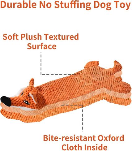 Dog Toys, Squeaky Plush No Stuffing Crinkle Dog Toy for Small Medium Large Dogs, [3 Pack] Interactive Puppy Teething Water Bottle Dog Chew Toy in Saudi Arabia