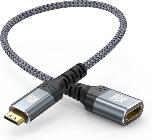 محول HDMI صغير 8K إلى HDMI، محول HDMI إلى HDMI صغير 8K@60 هرتز محول HDMI صغير ذكر إلى أنثى 48 جيجابت في الثانية سرعة فائقة 4K، 2K، ثلاثي الأبعاد، HDR10 للشاشة المحمولة، الكاميرا، كاميرا الفيديو، الكمبيوتر اللوحي in Saudi Arabia