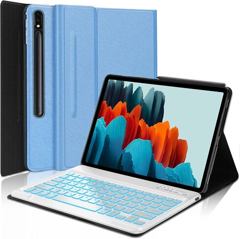 OYOSUOGG Galaxy Tab S9 Plus Case with Keyboard 12.4 Inch 2023, Magnetic Detachable Bluetooth Keyboard, Smart Folio Cover with S Pen Holder, Galaxy Tab S7 FE/S8 Plus Keyboard Case, Type-C Rechargeable in Saudi Arabia