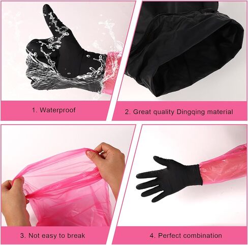 30pcs Field Dressing Glove, Deer Hunting Mitten with Yellow Rubber Band Accessory for Gutting Cleaning Outdoor in Saudi Arabia
