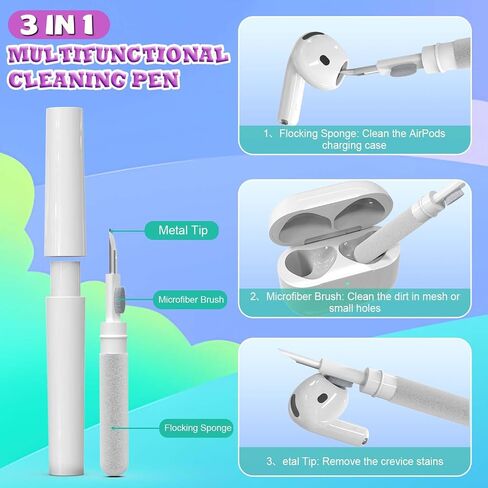 حافظة لطيفة ومضحكة لأجهزة AirPods 4 (2024)، حافظة كرتونية ثلاثية الأبعاد AirPods 4، تصميم شخصيات كرتونية لطيفة، غطاء سيليكون متوافق مع ملحقات حافظة AirPods الجيل الرابع مع سلسلة مفاتيح/مجموعة تنظيف (بنفسجي) in Saudi Arabia