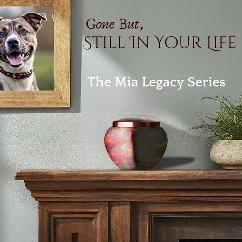 Pet Urn - Memorial Cremation Pet Urns for Dog and Cat Ashes, Hand Carved Mia Series Urn for Pets up to 40lbs (Medium, Cloud White, Pewter Paw) in Kuwait
