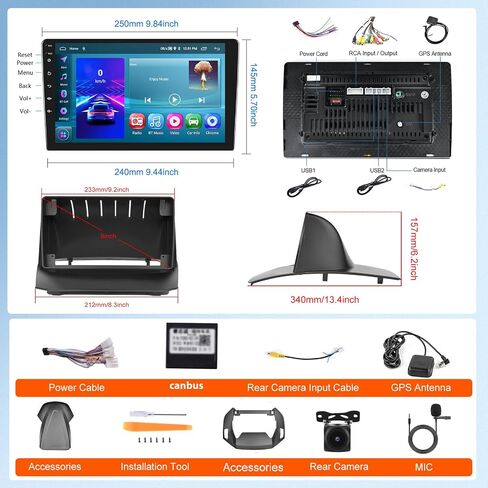 2G+64G Radio for Ford Fiesta 2009 2010 2011 2012 2013 2014, Rimoody Android 13 Car Stereo Carplay 9 Inch Touch Screen GPS Bluetooth FM HiFi WiFi Android Auto Mirror Link Backup Camera in Saudi Arabia