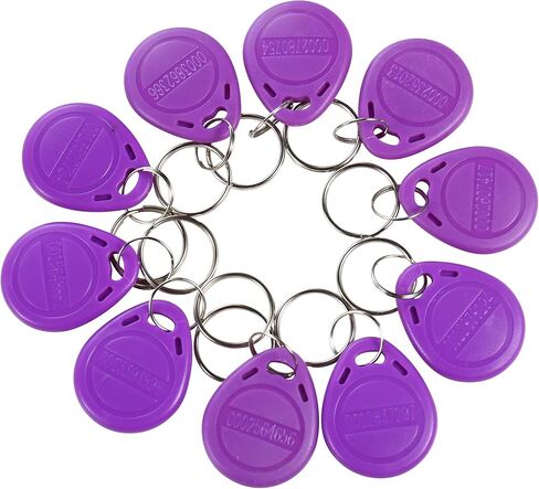 125 كيلو هرتز RFID Smart EM ID للقراءة فقط للدخول إلى Keyfob Tag Token Keychain Card (100 Pack) (أسود) in Saudi Arabia