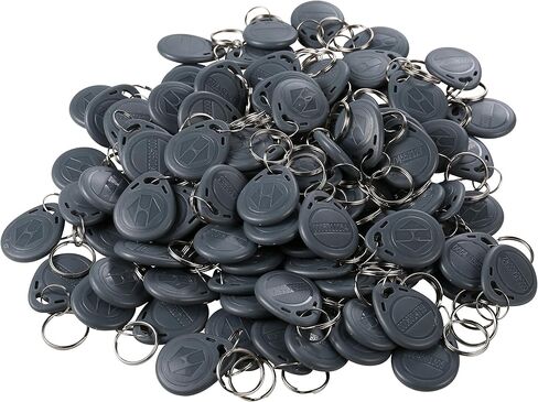 125 كيلو هرتز RFID Smart EM ID للقراءة فقط للدخول إلى Keyfob Tag Token Keychain Card (100 Pack) (أسود) in Saudi Arabia
