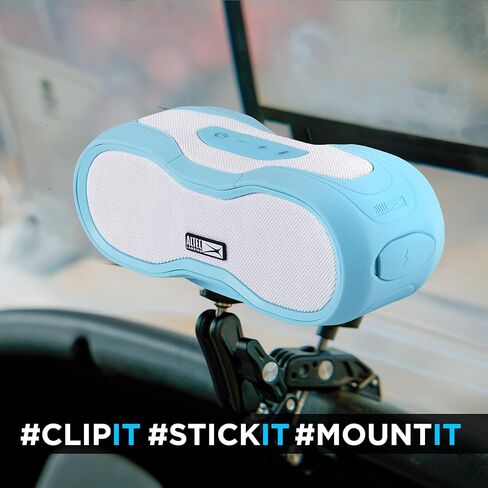 Altec Lansing BoomJacket XL Wireless Bluetooth Speaker, Magnetic Waterproof Speaker, IPX7 Outdoor Speaker with 24H Playtime, Portable Speaker with Carabiner, Mountable, Quick Charge (Periwinkle Blue) in Kuwait