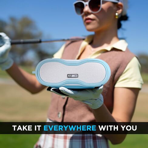 Altec Lansing BoomJacket XL Wireless Bluetooth Speaker, Magnetic Waterproof Speaker, IPX7 Outdoor Speaker with 24H Playtime, Portable Speaker with Carabiner, Mountable, Quick Charge (Periwinkle Blue) in Kuwait