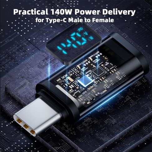 Cablecc 3pcs/lot 10Gbps USB-C Monitoring Display Smart LED Display Type-C USB-C to USB3.2 Type-A Adapter Data Current Voltage Fast Charging Tester Detector in Saudi Arabia