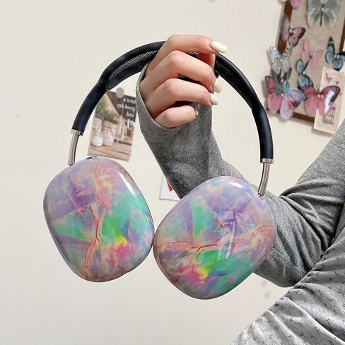 1 Pair Case Cover for AirPods Max Headphones,Marble Pattern TPU Case Fit Designed for AirPods Max in Saudi Arabia