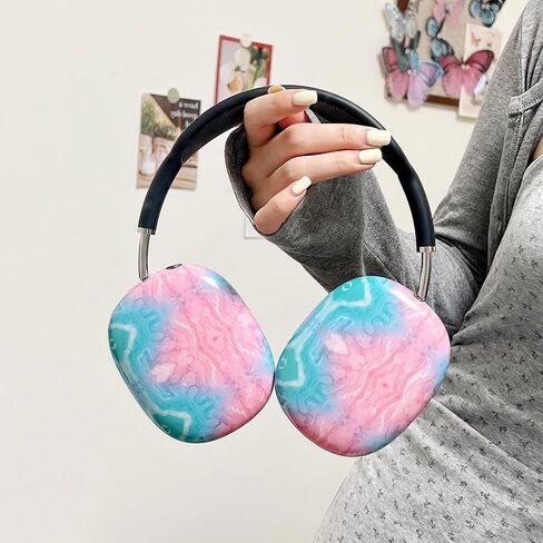 زوج واحد من غطاء الحماية لسماعات AirPods Max، جراب TPU بنمط رخامي مناسب مصمم لـ AirPods Max in Saudi Arabia