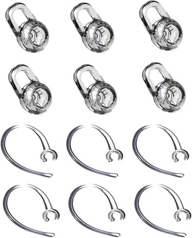 Earbud Gel & Ear Hook Fit for Plantronics M155 M165 M1100 M55 Fit for Plantronics Replacement PartsReplace The BluetoothEarbudsReplace The Bluetooth Earphone Hanger 6 Headphone Gel +6 earhook in Kuwait