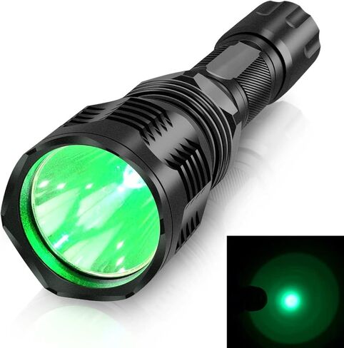 WINDFIRE WF-802 Tactical Green Flashlight Waterproof 350 Lumens 250 Yard Long Range Throwing Green LED Predator Light Coyote Hog Hunting Light with Pressure Switch & 1“ Scope Mount in Saudi Arabia