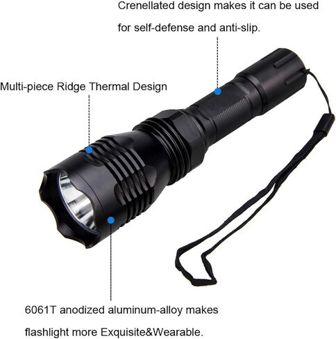 WINDFIRE WF-802 Tactical Green Flashlight Waterproof 350 Lumens 250 Yard Long Range Throwing Green LED Predator Light Coyote Hog Hunting Light with Pressure Switch & 1“ Scope Mount in Saudi Arabia