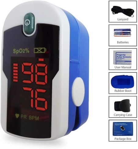 Concord BlackOx Fingertip Pulse Oximeter with Reversible Display, Carrying Case, Lanyard and Protective Cover in Saudi Arabia