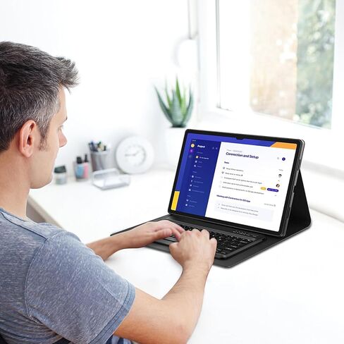 حافظة لوحة المفاتيح Galaxy Tab S9 Ultra - لوحة مفاتيح بلوتوث لاسلكية قابلة للفصل بإضاءة خلفية - غطاء ذكي نحيف مع حامل قلم S لجهاز 14.6 Samsung S8 Ultra (موديل SM-X910 / X916B / X918U / X900 / X906) - أسود in Saudi Arabia