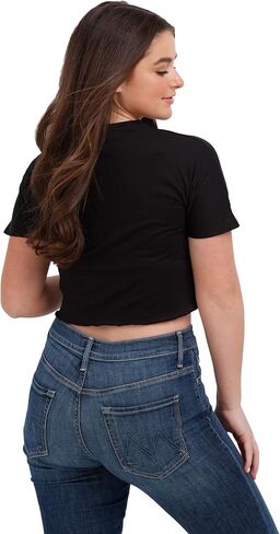 FOCO Women's NFL Team Logo Ladies Fashion Crop Top Shirt, Bottom Line, Medium in Saudi Arabia