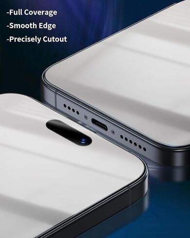 2 Pack Mirror Screen Protector for iPhone 14 and iPhone 13/13 Pro Tempered Glass Mirrored Effect Anti-Spy Full Coverage Easy Installation Frame 9H Hardness Anti-Scratch 6.1 inch (Silver) in Kuwait