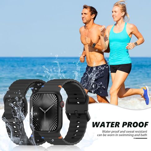 Sport Bands for Apple Watch Band 40mm 41mm 42mm 38mm 45mm 44mm 46mm iWatch Wristband for Women Men,Waterproof Soft Silicone Strap for Apple Watch Series 10 9 8 7 6 5 4 3 SE 2nd Ultra/2 49mm 41 45 mm in Saudi Arabia