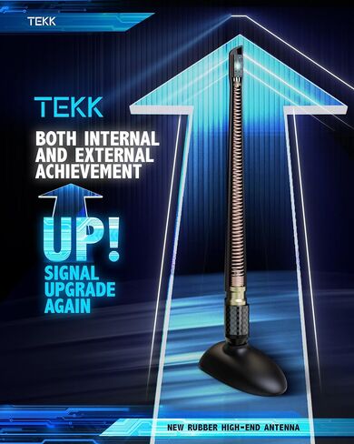 TEKK Carbon Fiber Antenna Compatible with Select Models(GMC Sierra 2009-2024 | Chevy Silverado 2008-2025) | 7.9 Inches Premium Flexible Rubber | Designed for Enhance FM/AM Radio Signal Reception in Saudi Arabia