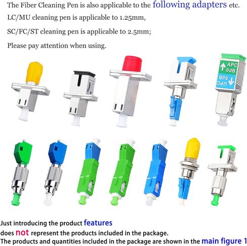 -2 قطعة قلم تنظيف الألياف البصرية 2.5 مللي متر الحلقات SC/ST/FC قلم تنظيف موصل الألياف البصرية تم تنظيفه لأكثر من 800 مرة in Kuwait