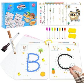 Preschool Learning Activities Educational Workbook: Prek Handwriting Practice Tracing Busy Book - Toddlers Educational Toys - Autism Learning Materials | Montessori Games for Kids Age 2 3 4 5