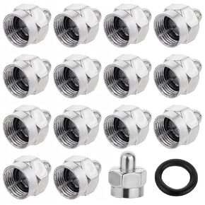 15 Pcs Coax Cap Cover, Coax Terminator Caps F Type Cap Protective Cover 75 Ohm Terminator for Wall Plates Coaxial Cable Ports on Booster