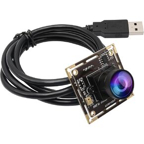 ELP 180degree Fisheye Raspberry Pi 1080P H.264 Microphone PC Web USB Security Camera for Laptop Wide Angle Mini UVC USB2.0 Video Audio Webcam Board 2MP CMOS AR0330 Lightburn Laser Camera for Computer