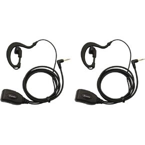 Walike Talkie Earpiece with Mic 1 Pin 2.5mm G Shape Adjustable Volume Headset Compatible with Motorola Radios Talkabout T402 T600 MH230R MH230TPR MR350R MS350R MT350R(2 Pack)