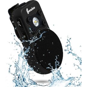 Frewico Clip 8 Bluetooth Speaker Wearable Waterproof IP67 Magnetic Clip-On Wireless Portable Speaker Up to 18 Hours of Play with 1W LED Work Light Built-in Microphone-Side Control Buttons for Sports