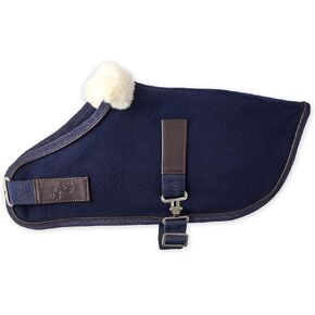 Recycled Polar Fleece Dog Coat Pet Jacket for Small, Medium and Large Dogs, Navy, XX-Large