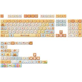 Akko PBT Keycaps Set, Capybara Keycap Mao Profile 142-Key Keycaps for Mechanical Keyboards