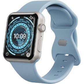 2024 Sport Bands Compatible with Apple Watch Band 49mm 46mm 45mm 44mm 42mm 41mm 40mm 38mm, Soft Silicone Wristband Strap for iWatch Apple Watch Series 10 9 Ultra SE 8 7 6 5 4 3 2 1 Men Women