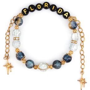 YLOKO Taylor Music Inspired Bracelet, TS Gifts Bracelets Women Girls Beaded Stretch Bracelet Pop Song Crystal Beads Bracelet for TS Fans Birthday Friendship Party - Black Stars