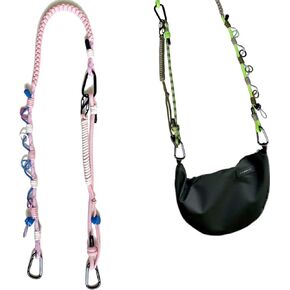 Pink Purse Straps Replacement Crossbody, Paracord Woven Bag Strap Adjustable Heavy Duty Shoulder Strap for Bags Camera Cell Phone Water Bottle Canvas Rope Braided Purse Straps for Longchamp Handbag