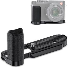 D-LUX8 Handgrip, L-Shape Bracket Handle for Leica D-LUX8 D-LUX 8 Camera, with Built-in Arca Quick Release Plate & Battery Compartment Opening, DLUX8 Hand Grip Holder Anti-Slip Microfiber Pads Design
