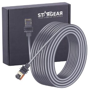 Starlink Cables 147.6ft for Starlink Actuated Gen 3, Extension Starlink Cable Gen 3 Replacement Standard V3 Rectangular Satellite Cable Starlink Accessories Waterproof(45M/147.6FT)