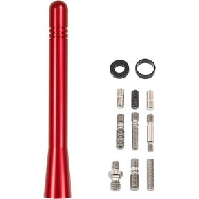 Votex - Made in USA - 4 Inch RED Aluminum Antenna - Stainless Steel Threading