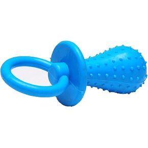 Blue and Yellow Dog Toy Mini Bite Resistant Bell Shape Rubber Pacifier Pet Dog Puppy Molar Training Toy Cool Dog Toys Dog Chew Toys
