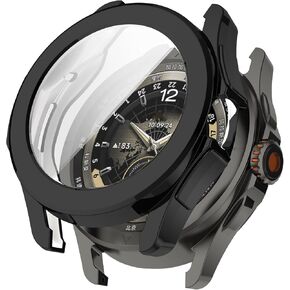 Disscool Full Coverage Case Cover Compatible with Xiaomi Watch S4 Sport, Smartwatch Soft Anti Drop TPU Replacement Protective Cases Smart Watch Accessories(Black)
