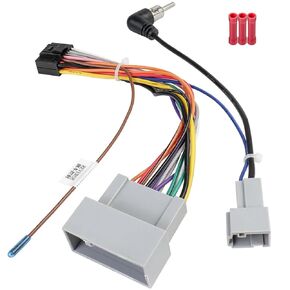 Car Radio Wiring Harness Kit with Antenna Adapter Compatible with Acura RDX Honda Accord Crosstour Civic CRZ Odyssey Fit,24Pin Aftermarket Stereo Wire Harness Android 16Pin ISO Connector