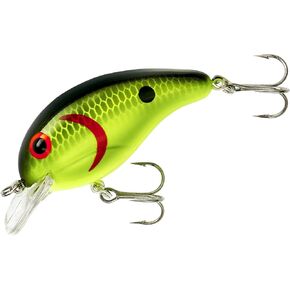 BANDIT LURES Crankbait Series 100 200 & 300 Bass Fishing Lures, Chartreuse Black Back/Scales, Series 100 (Dives to 5') (BDT182)