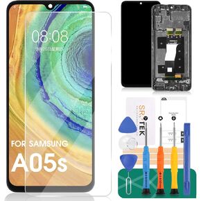 لشاشة بديلة Samsung A05s لهاتف Samsung Galaxy A05s LCD طقم إصلاح رقمي لشاشة Samsung SM-A057F التي تعمل باللمس مع إطار أسود