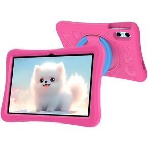 Kids Tablet, 10.1 inch Android 14 Tablet for Kids. 8-Core 12GB+128GB ROM. Parental Control Pre-Installed iWawa Learning Game Software, GMS Certified, BT,WiF, FM, Google Kids Space