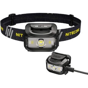 Nitecore NU35 Headlamp, Dual Power Source, Long Runtime, USB Rechargeable, Battery Included, Eco-Sensa Type-C USB Charging Cable Included