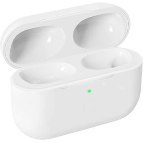Wireless Charging Case Compatible with Air Pods Pro 1/2, Replacement for Air Pods Pro 1st & 2nd Charging Case with Pairing Sync Button No Earbuds, White (L Port)