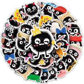 50pcs Germ Meme Stickers Cute Cartoon Waterproof Vinyl Virus Stickers for Water Bottle Laptop Colorful Cells Stickers Pack for Party Supplies School Reword (Cell)