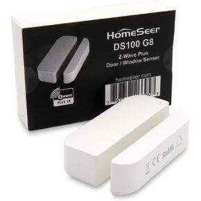 HomeSeer DS100 G8 800 Series Z-Wave Plus Wireless Long Range Home Security Door & Window Contact Sensor | Works with HomeSeer, Home Assistant, Hubitat and Other Smart Home Hubs